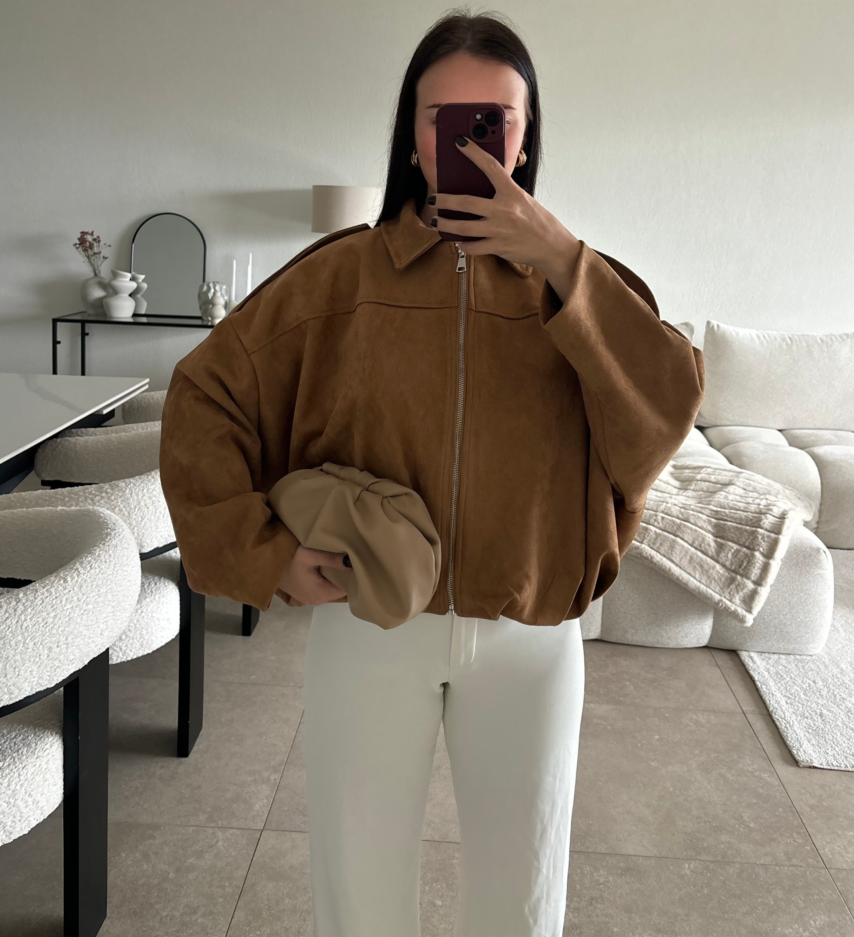Veste en daim taille S/M