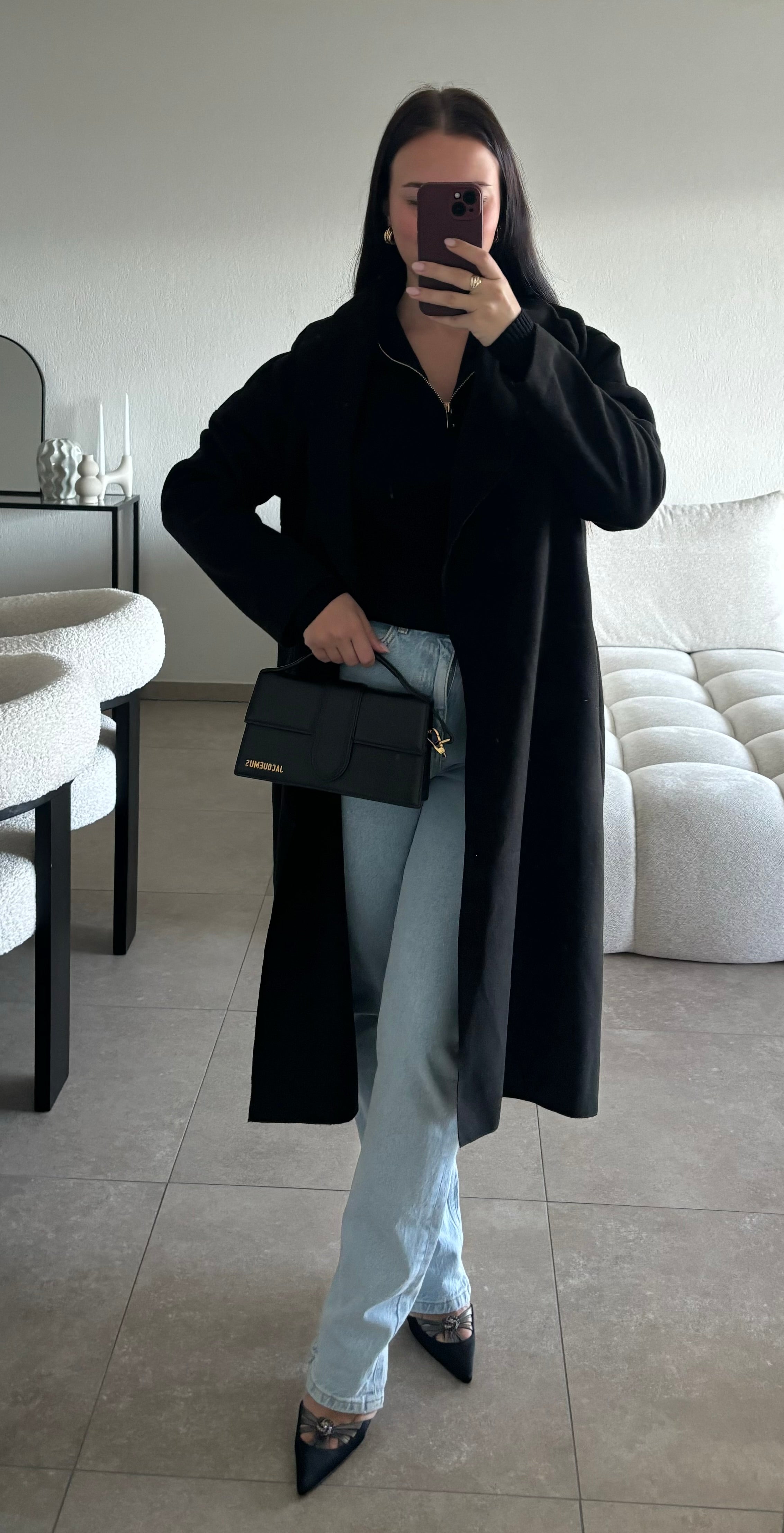 Manteau noir taille M