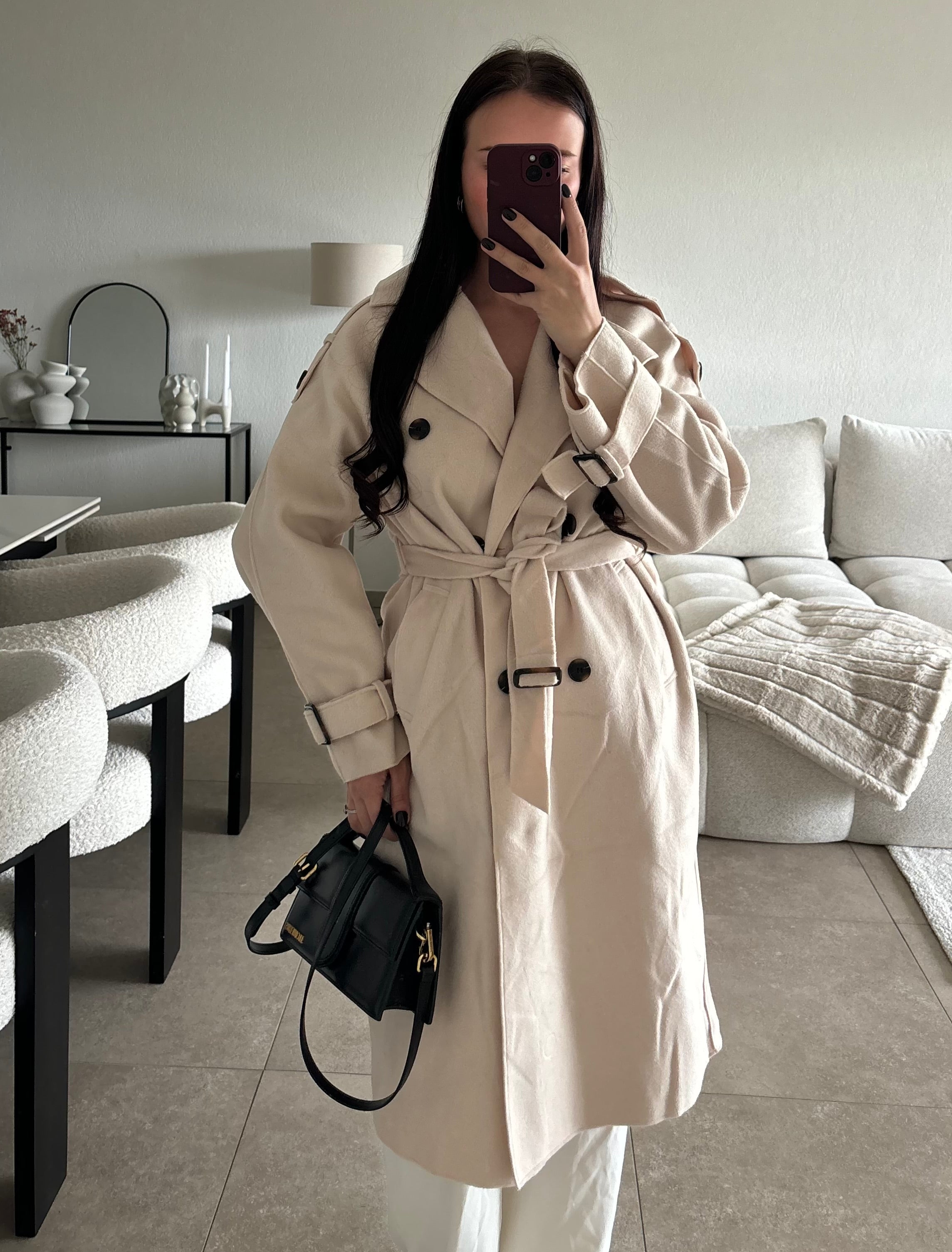 Manteau avec ceinture taille S/M