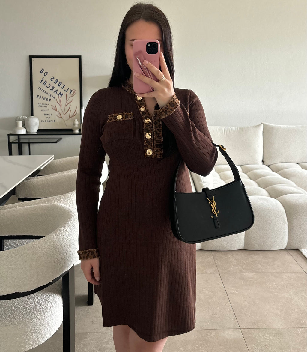 Robe marron taille unique