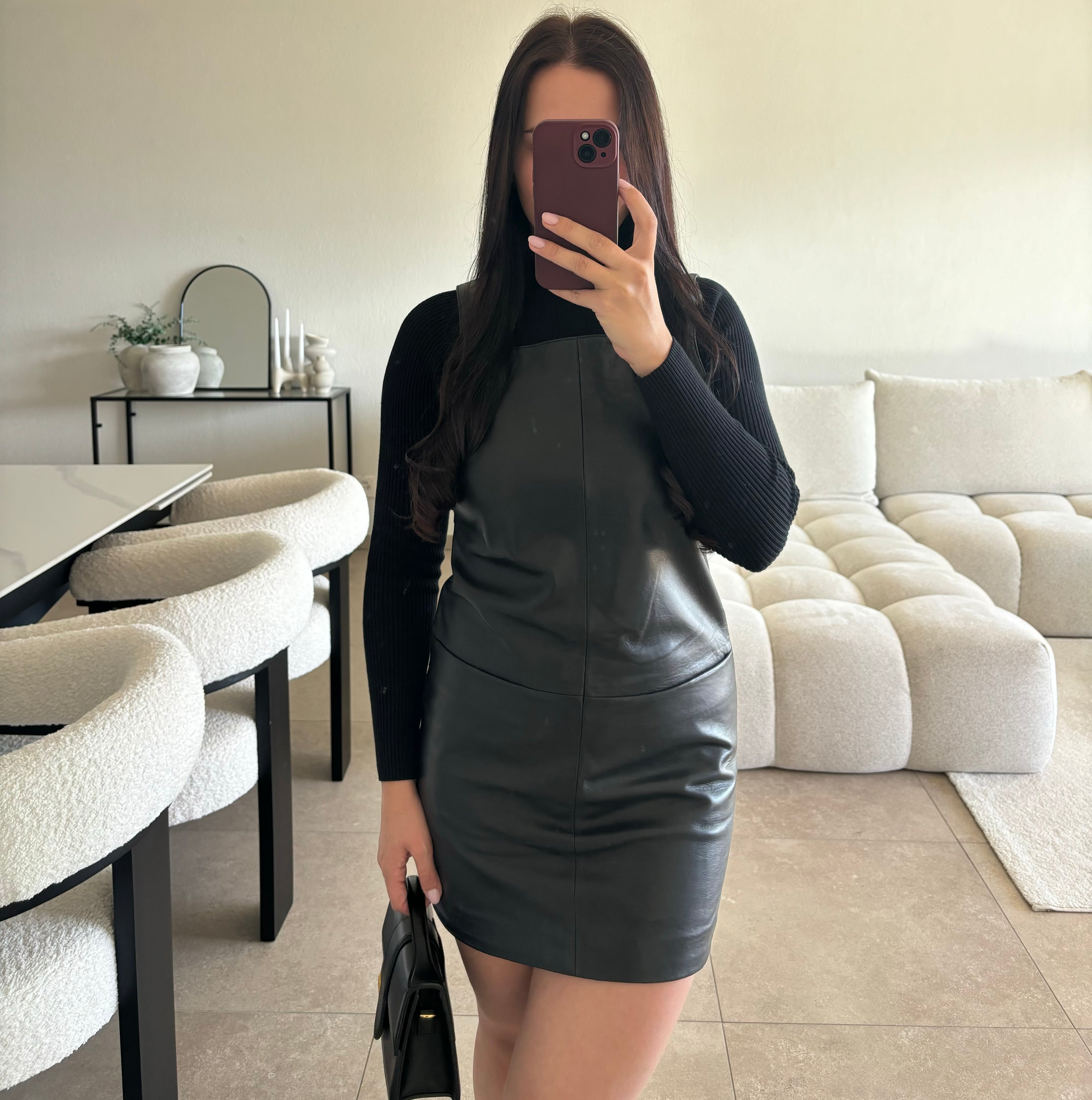 Robe en cuir MAJE taille S