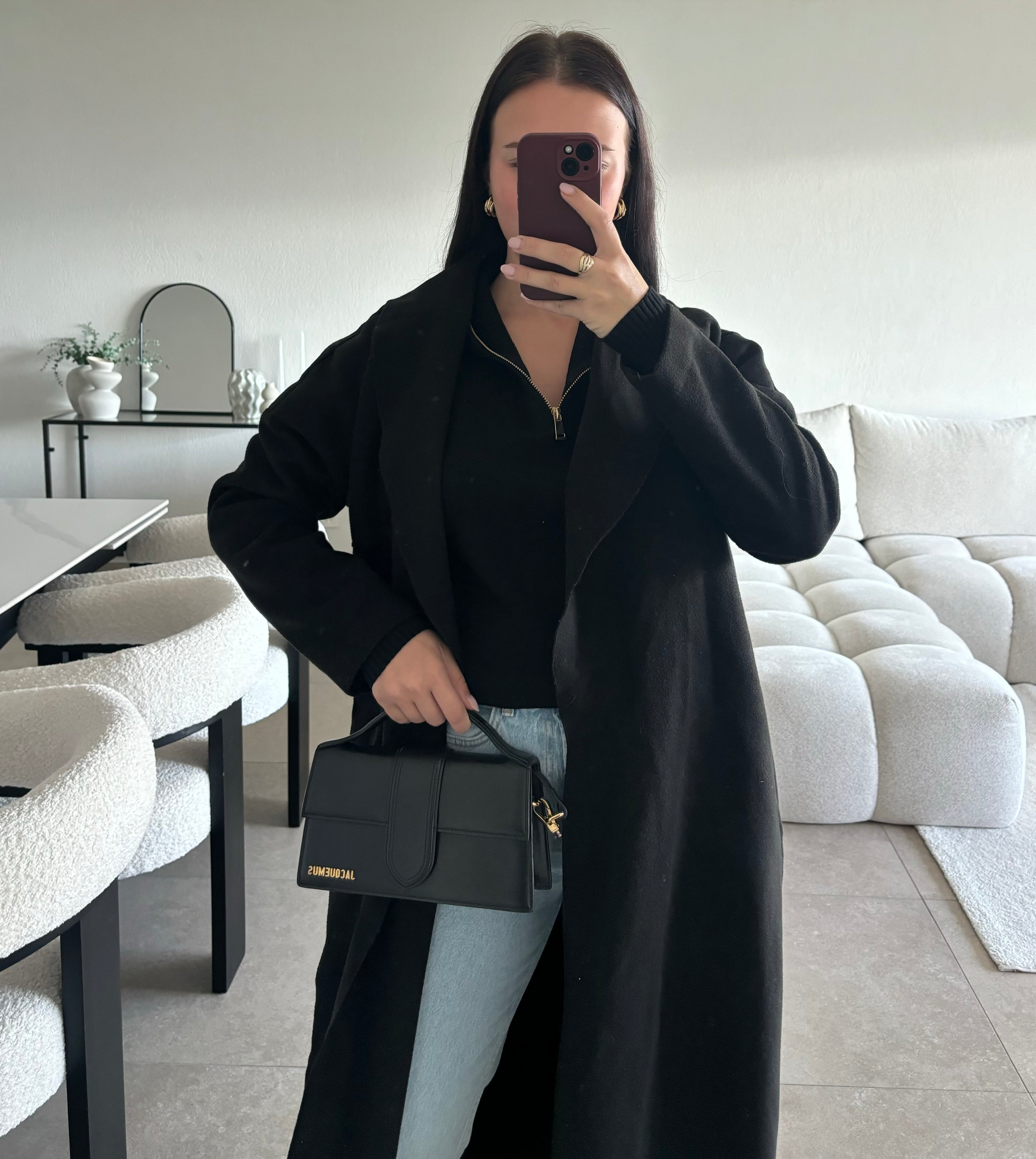 Manteau noir taille M