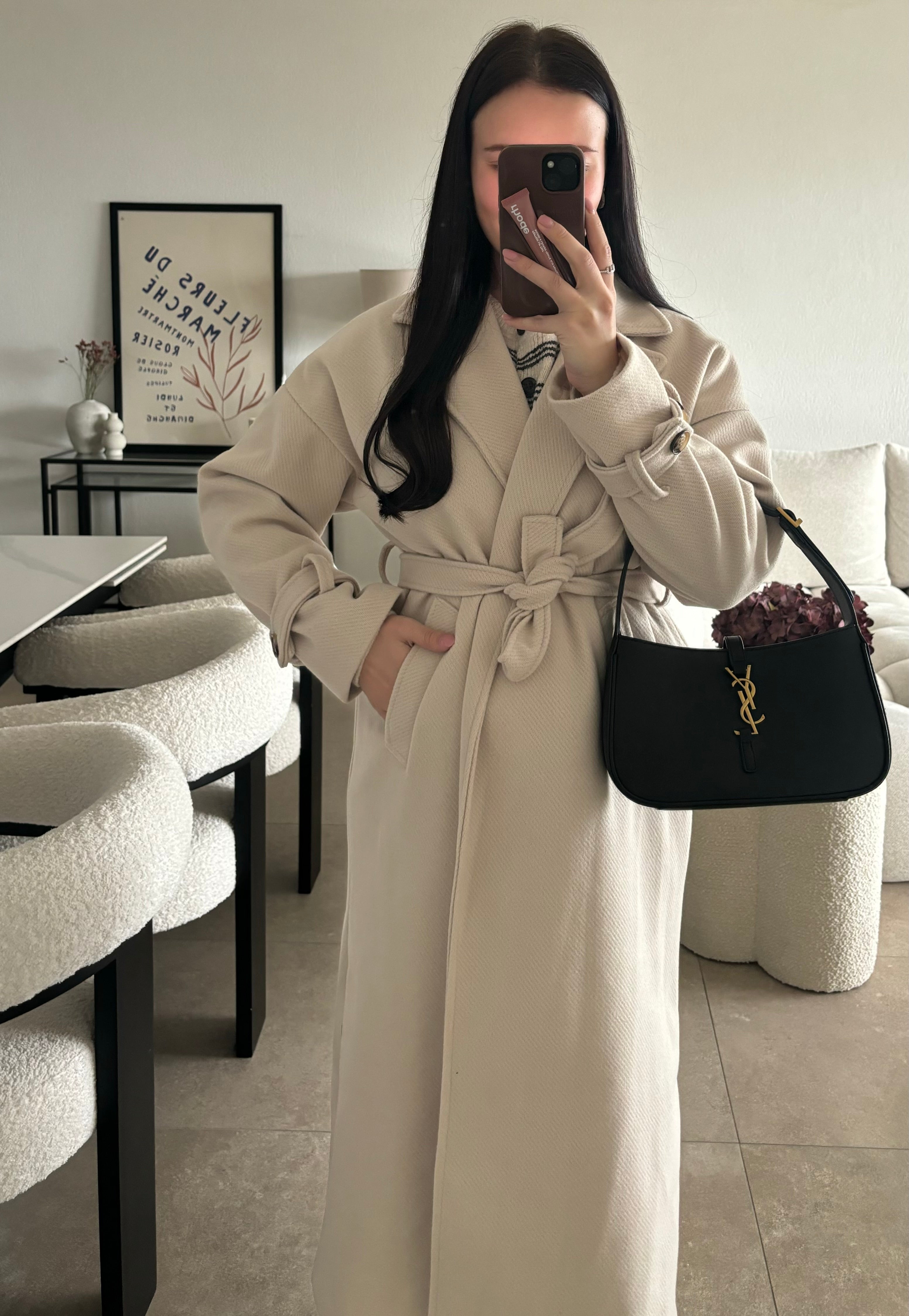 Manteau beige taille unique