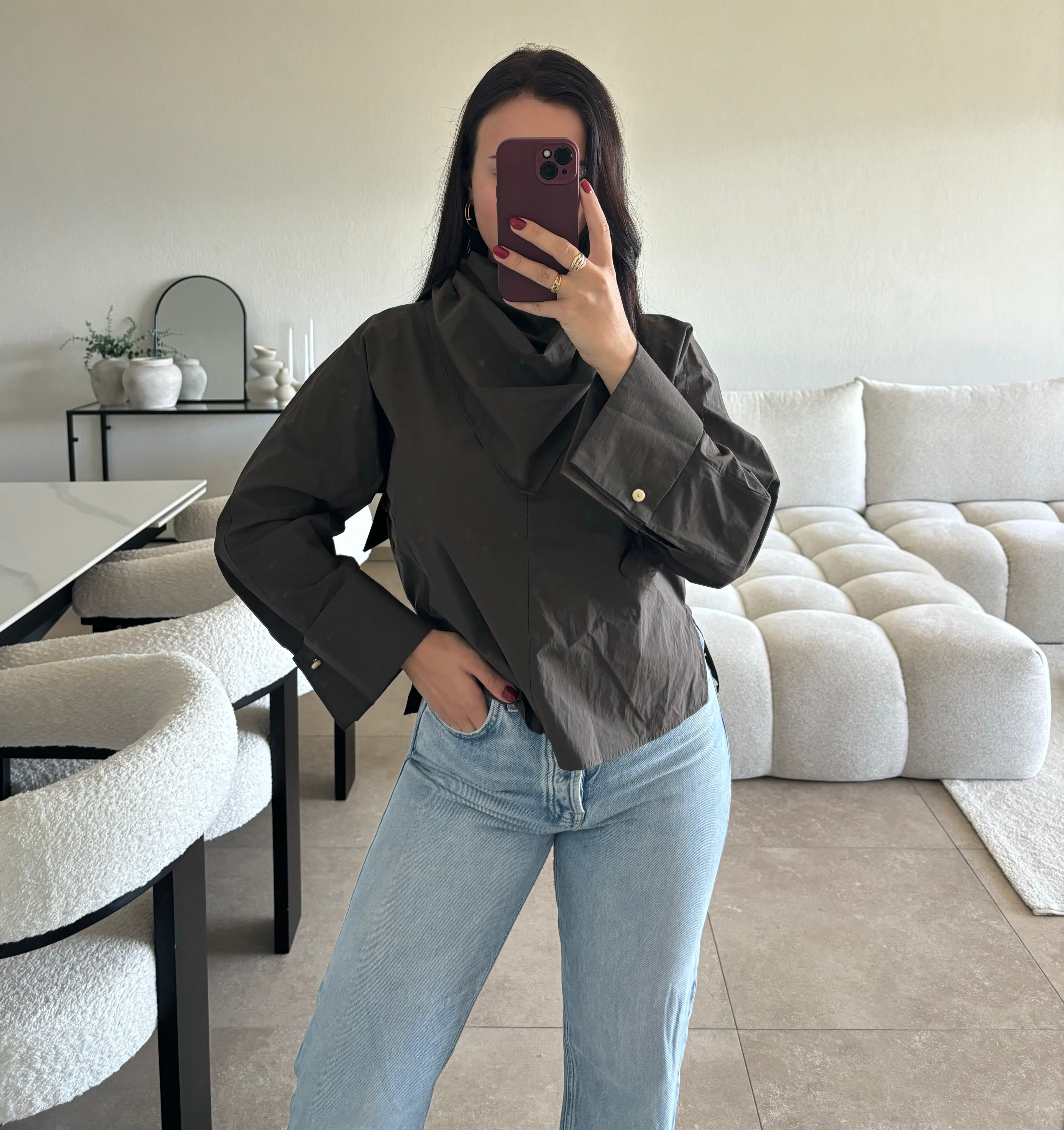Haut Zara avec foulard intégré